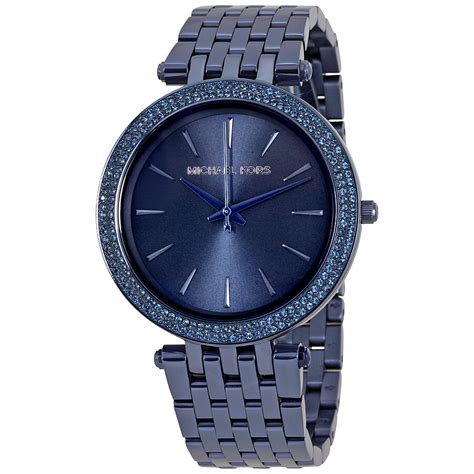 michael kors blue face watch women& 39|Michael Kors darci blue.